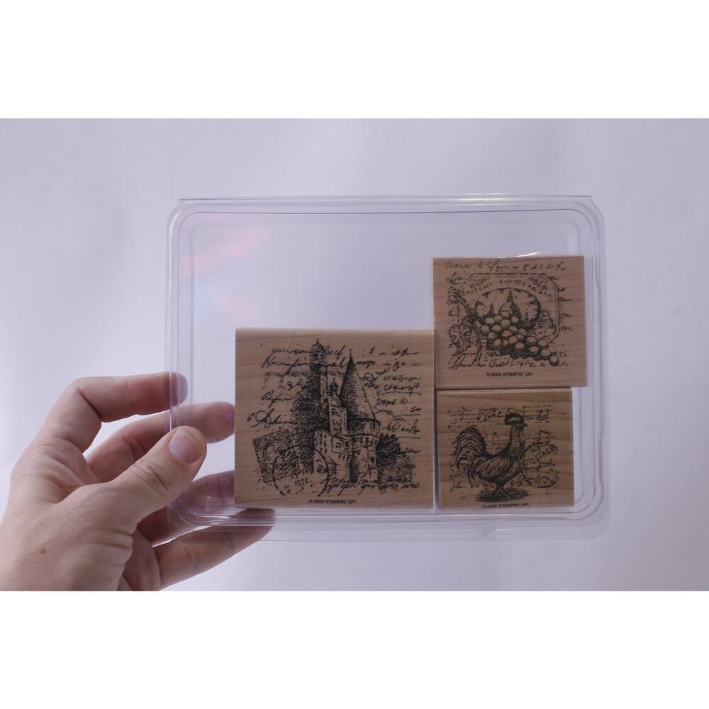 Provençal, Message Stamp Set, Stampin Up, Country House, Grapes, Rooster,